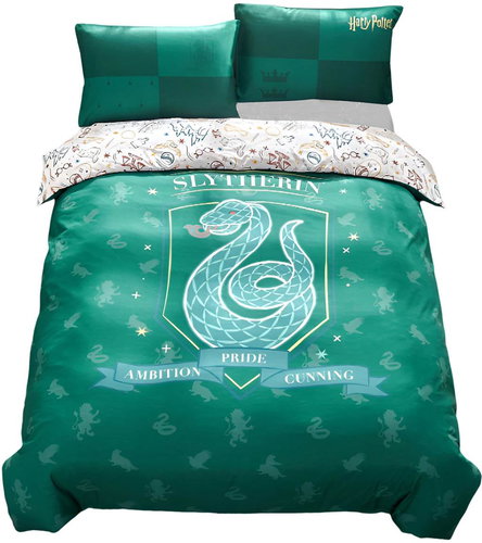 Harry Potter Reversible bed linen 135 × 200 cm - Slytherin - Bed Linen - Main image