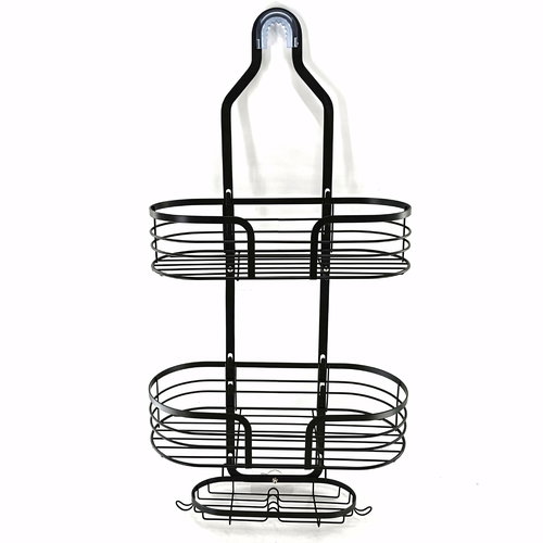 Retoo Závěsná police do sprchy, černá - Bathroom Shelf - Main image
