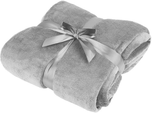 Teesa TSA8902 1 Microplush blanket grey - Blanket - Main image