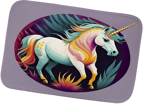 Excellent Anti-slip mat 40 × 60 cm - Colourful unicorn - Bath Mat - Main image