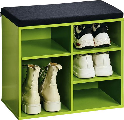 KESPER Shoe rack with bench green 51,5 × 48 × 29,5 cm - Shoe Rack - Main image