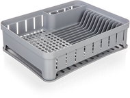 BANQUET Dish drainer myKITCHEN Color 40 × 31 × 12 cm, plastic, grey silver - Draining Board