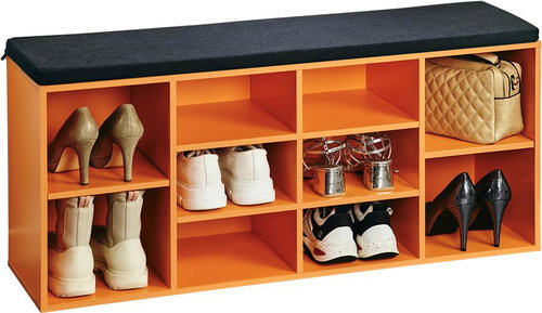 Kesper Shoe rack with bench orange 103,5 × 48 × 29,5 cm - Shoe Rack - Main image