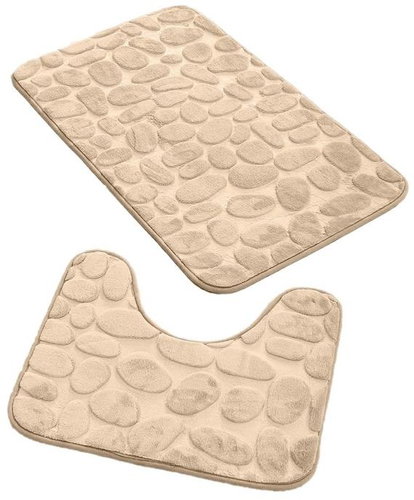 APT 3D Bathroom and toilet mat - beige - Bath Mat - Main image