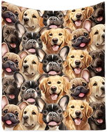 Excellent Microplush warm blanket 150 × 200 cm Bulldog, retriever and labrador - Blanket