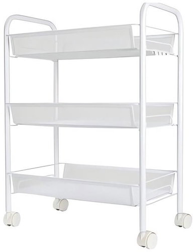 Verk 27239 Shelf on wheels, 3 shelves, white - Cart - Main image
