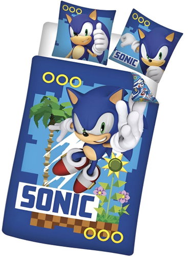 Nickelodeon Reversible bedding 140 × 200 cm Sonic Coin Hunt - Bed Linen - Main image