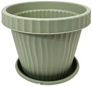 BAMA Flowerpot with bowl ONDA, green, 30 and 24 cm, set - Flower Pot