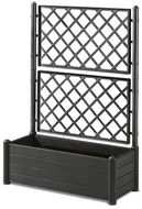 STEFANPLAST Květináč - dekorativní s mřížkou, antracit, 100 × 43 × 142 cm, 80 l - Květináč