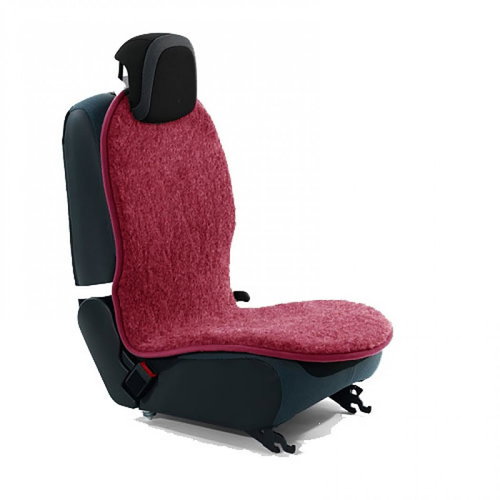 Sheep Things Car seat made of merino wool burgundy - Cushion - Main image
