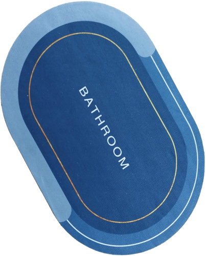 Pronett XJ5036 Bathroom mat quick drying 60 × 40 cm blue - Bath Mat - Main image