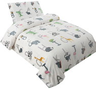 Jahu Microfiber bedding 140 × 200 + 70 × 90 cm - Letters alphabet - Bed Linen