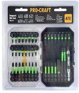 Procraft Sada rázových bitů IBS-41, vhodné pro rázové utahováky, S2, 41 ks - Bit Set