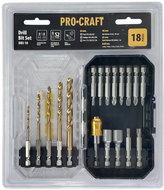 Procraft Sada vrtáků a bitů DBS-18, S2, 18 ks - Bit Set