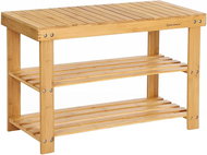 SONGMICS Bamboo shoe rack 3 shelves natural 70 × 45 cm - Shoe Rack