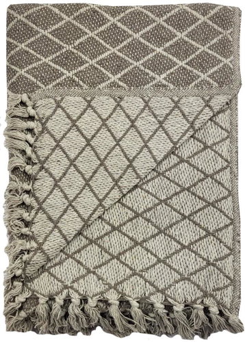 4sleep Blanket Aredo with fringe 150 × 200cm - 07/2 beige - Blanket - Main image