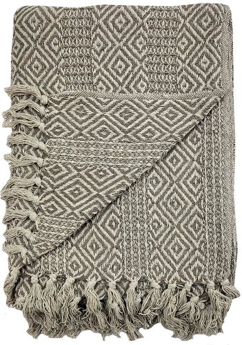 4sleep Blanket Aredo with fringe 150 × 200 cm - 09/2 beige - Blanket - Main image