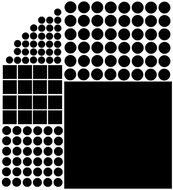 Foxter 2116 Podložky pod nábytek 133 ks černé - Adhesive Mount