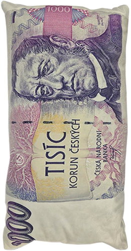4sleep Decorative pillow banknote 1000 CZK 28 × 53 cm - Pillow - Main image