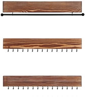SONGMICS Hanging jewellery organiser set of 3 40 × 1,2 × 7 cm, brown - Hanging closet organiser