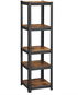 SONGMICS Regál policový industriální, knihovna 37 × 37 × 150 cm - Regál
