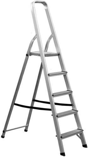 PROCRAFT Aluminium single-sided slides PLA2.106, 150 kg, 5 rungs - Stepladder - Main image