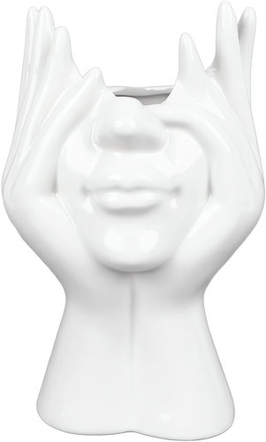 Pronett XJ5321 Dekorativní keramická váza, bílá - Vase - Main image