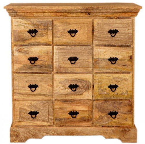 LAKŠMI Guru chest of drawers 90 × 90 × 45 cm in solid mango wood - Chest of Drawers - Main image