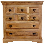 LAKŠMI Guru chest of drawers 90 × 90 × 45 made of solid mango wood - Chest of Drawers