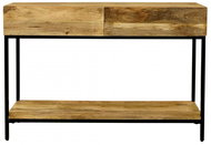LAKŠMI Gita console table 110 × 76 × 35 cm with solid mango wood drawers - Console Table