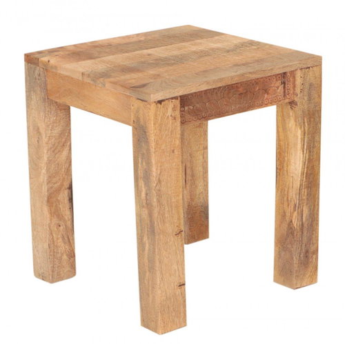 LAKŠMI Odkládací stolek Manu 40 × 45 × 40 cm z mangového dřeva - Side Table - Main image