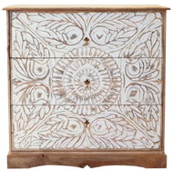 LAKŠMI Sita chest of drawers 115 × 115 × 45 cm made of Indian solid mango wood - Chest of Drawers