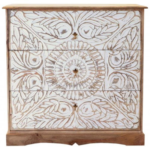 LAKŠMI Sita chest of drawers 115 × 115 × 45 cm made of Indian solid mango wood - Chest of Drawers - Main image
