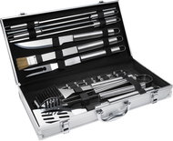 Tectake Grilling tools 18-piece set in case grey - Grill Set