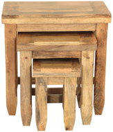 LAKŠMI folding tables 3 pcs Devi made of mango wood - Mango Natural - Side Table