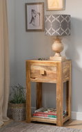 LAKŠMI Hina 50 × 80 × 35 cm mango wood coffee table - Mango Natural - Side Table