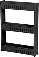 DOCHTMANN Regál do koupelny – úzký černý, plast, 54 × 72 × 12 cm - Regál