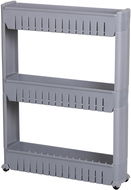 DOCHTMANN Regál do koupelny – úzký, šedý, plast, 54 × 72 × 12 cm - Regál