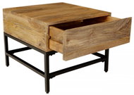 Lakshmi Folding table Gita 50 × 40 × 50 cm in solid mango wood - Side Table