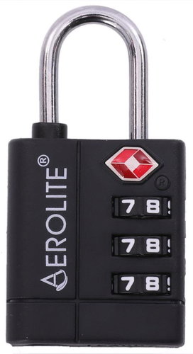 AEROLITE TSA code padlock - black - Padlock - Main image