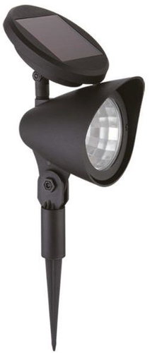 Entac Garden solar spotlight 29 cm, retractable, black, white light - Garden Lighting - Main image