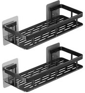 APT Závěsná koupelnová police ,2 ks, černá - Shelf