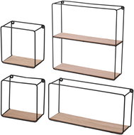 DOCHTMANN Set of wall shelves, 4 pcs, black - Shelf