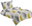 Microfiber bedding 140 × 200 + 70 × 90 cm - Yellow and grey feathers