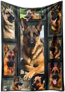 Excellent Microplush warm blanket 150 × 200 cm - German Shepherd lying down - Blanket