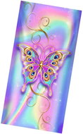 Excellent Beach Towel 70 × 150 cm - Rainbow Butterfly - Children's Bath Towel
