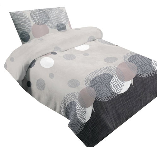 Jahu Linen French microfiber 220 × 200 + 2× 70 × 90 cm - Pompas beige - Bed Linen - Main image