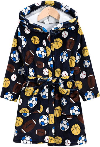 Excellent Warm plush bathrobe dark blue size 116 - Balls - Bathrobe - Main image