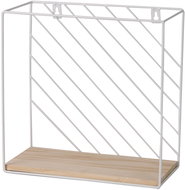 DOCHTMANN Wall shelf square 28 × 28 × 14 cm, metal, wood, white - Shelf