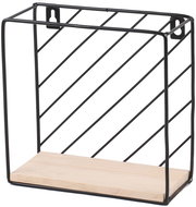 DOCHTMANN Wall shelf square 19 × 19 × 9 cm, metal, wood, black - Shelf